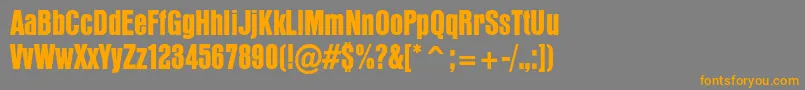 PffusionsansHeavy Font – Orange Fonts on Gray Background