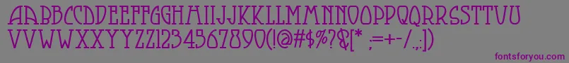 Шрифт Smorgasbord – фиолетовые шрифты на сером фоне