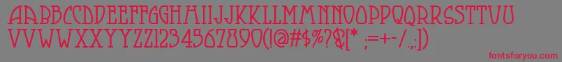 Smorgasbord Font – Red Fonts on Gray Background