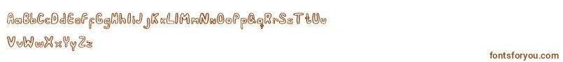 Шрифт Periquito1 – коричневые шрифты на белом фоне