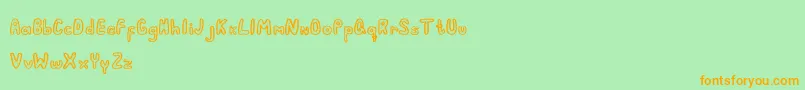 Periquito1 Font – Orange Fonts on Green Background