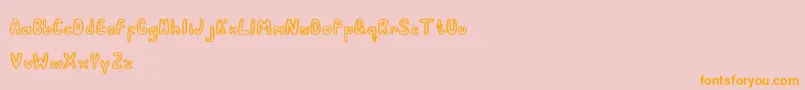 Periquito1 Font – Orange Fonts on Pink Background