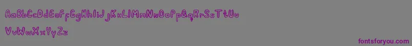 Periquito1-fontti – violetit fontit harmaalla taustalla