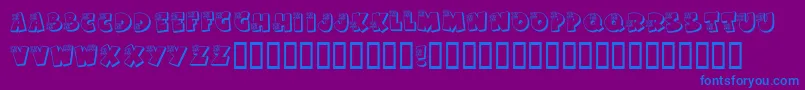 KrBoo Font – Blue Fonts on Purple Background