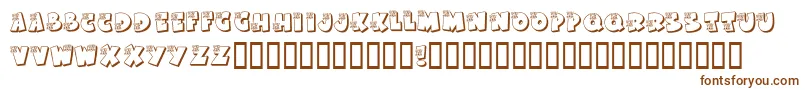 KrBoo Font – Brown Fonts on White Background