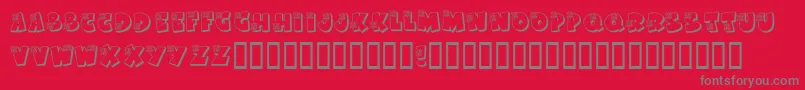 KrBoo Font – Gray Fonts on Red Background