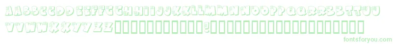 KrBoo Font – Green Fonts on White Background