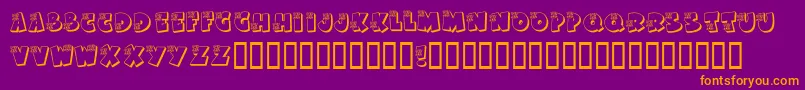 KrBoo Font – Orange Fonts on Purple Background