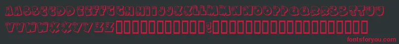 KrBoo-Schriftart – Rote Schriften auf schwarzem Hintergrund