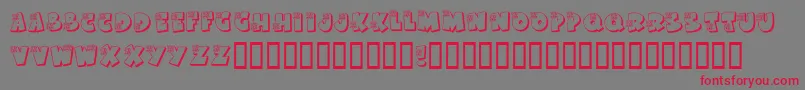 KrBoo Font – Red Fonts on Gray Background