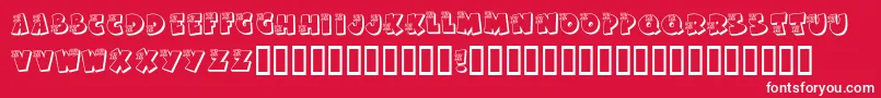 KrBoo Font – White Fonts on Red Background