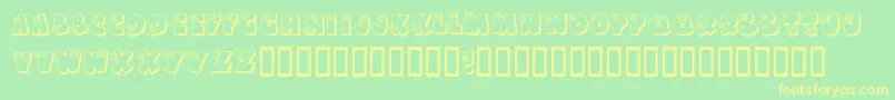 KrBoo Font – Yellow Fonts on Green Background