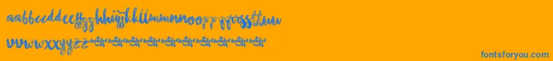 ChasingEmbersDemoVersion Font – Blue Fonts on Orange Background