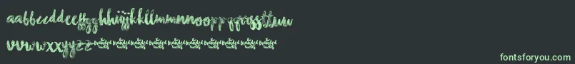 ChasingEmbersDemoVersion-fontti – vihreät fontit mustalla taustalla