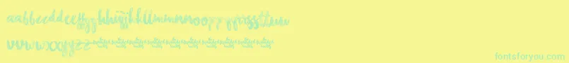 Подробнее о шрифте ChasingEmbersDemoVersion Шрифт ChasingEmbersDemoVersion – зелёные шрифты на жёлтом фоне