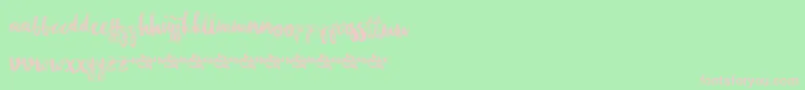 ChasingEmbersDemoVersion Font – Pink Fonts on Green Background