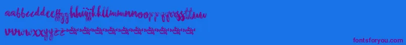 ChasingEmbersDemoVersion-Schriftart – Violette Schriften auf blauem Hintergrund