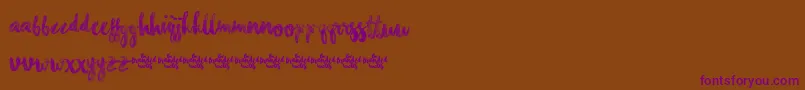 ChasingEmbersDemoVersion Font – Purple Fonts on Brown Background