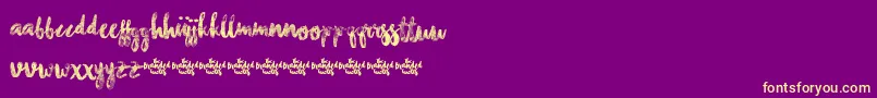 ChasingEmbersDemoVersion Font – Yellow Fonts on Purple Background