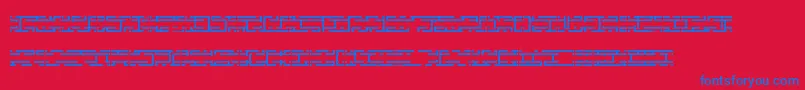 EntangledLayerBBrk Font – Blue Fonts on Red Background