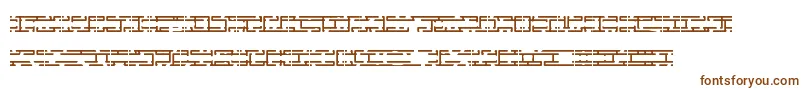 Шрифт EntangledLayerBBrk – коричневые шрифты на белом фоне