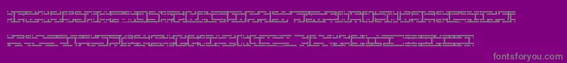 Czcionka EntangledLayerBBrk – szare czcionki na fioletowym tle