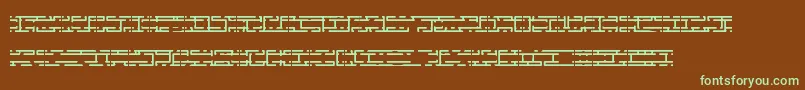 Шрифт EntangledLayerBBrk – зелёные шрифты на коричневом фоне
