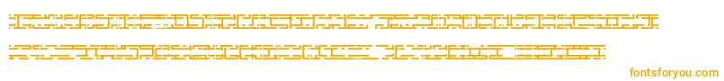 EntangledLayerBBrk Font – Orange Fonts on White Background