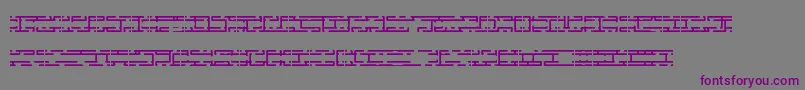 Шрифт EntangledLayerBBrk – фиолетовые шрифты на сером фоне