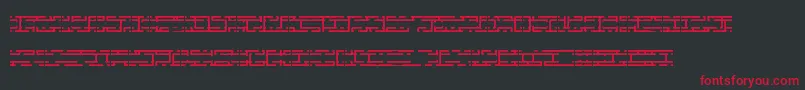 Czcionka EntangledLayerBBrk – czerwone czcionki na czarnym tle