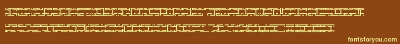 Шрифт EntangledLayerBBrk – жёлтые шрифты на коричневом фоне