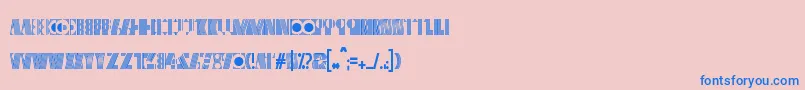 Cryptographic Font – Blue Fonts on Pink Background