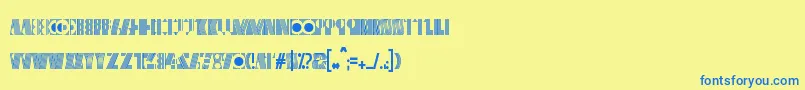 Cryptographic Font – Blue Fonts on Yellow Background