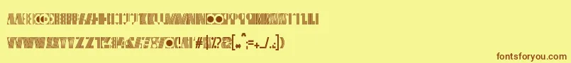 Cryptographic Font – Brown Fonts on Yellow Background