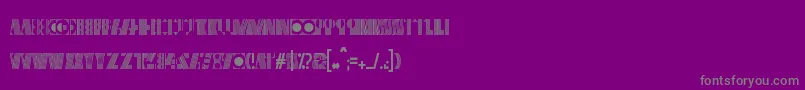 Cryptographic Font – Gray Fonts on Purple Background