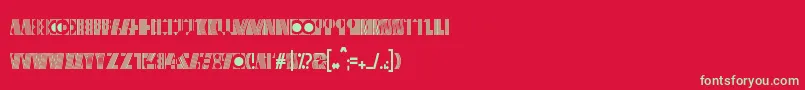 Cryptographic Font – Green Fonts on Red Background