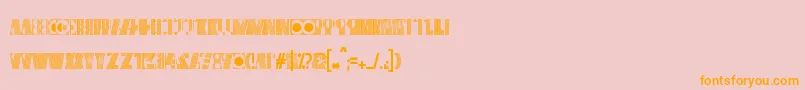 Cryptographic Font – Orange Fonts on Pink Background