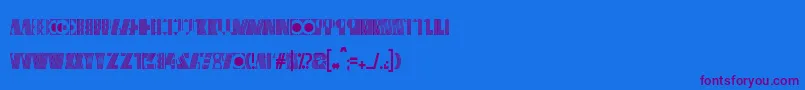 Cryptographic Font – Purple Fonts on Blue Background