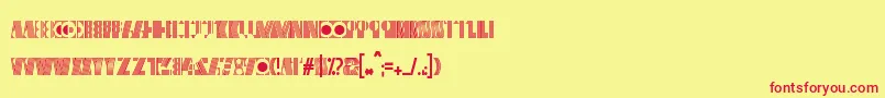 Cryptographic Font – Red Fonts on Yellow Background