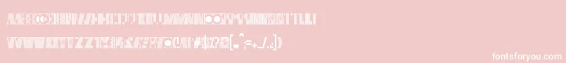 Cryptographic Font – White Fonts on Pink Background