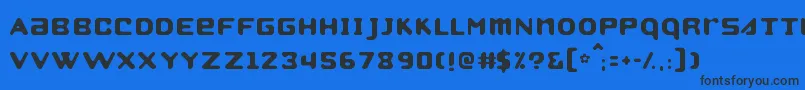 Strobo ffy Font – Black Fonts on Blue Background