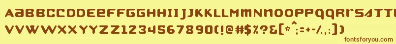 Strobo ffy Font – Brown Fonts on Yellow Background