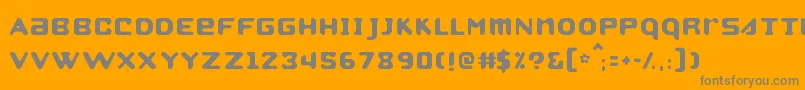 Strobo ffy Font – Gray Fonts on Orange Background