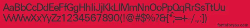 UniversaldbNormal Font – Black Fonts on Red Background