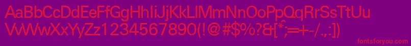 UniversaldbNormal Font – Red Fonts on Purple Background