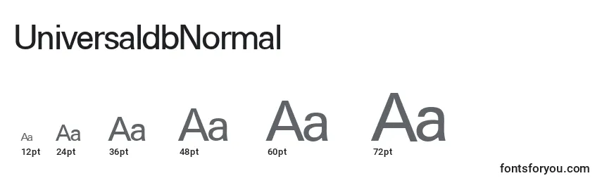 UniversaldbNormal Font Sizes