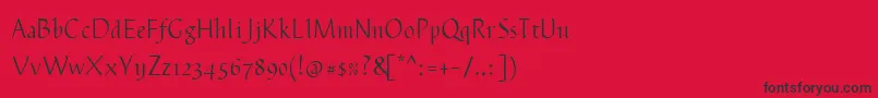 Plumeria Font – Black Fonts on Red Background