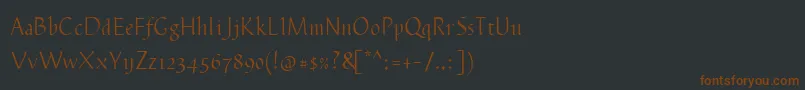 Plumeria Font – Brown Fonts on Black Background