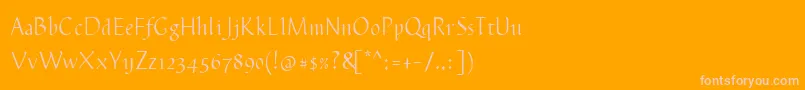 Plumeria Font – Pink Fonts on Orange Background