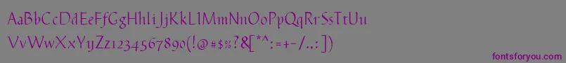 Plumeria Font – Purple Fonts on Gray Background